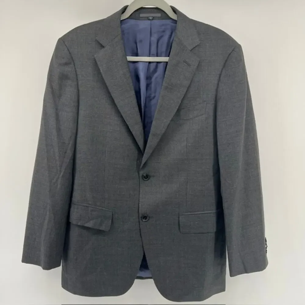 Suit Supply Wool Sport Coat Mens 40R Gray Vitale Barberis Canonico Super 110s